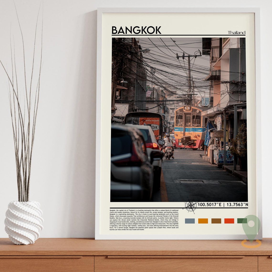 Bangkok Print Vintage Poster Bangkok Art Bangkok Poster Bangkok Photo Bangkok Poster Print Bangkok Wall Decor Thailand Poster - Image 4