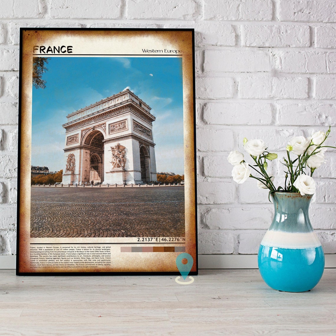 France Art France Artwork France Map France Photo France Poster France Print France Travel France Painting France Wall Art - Image 5