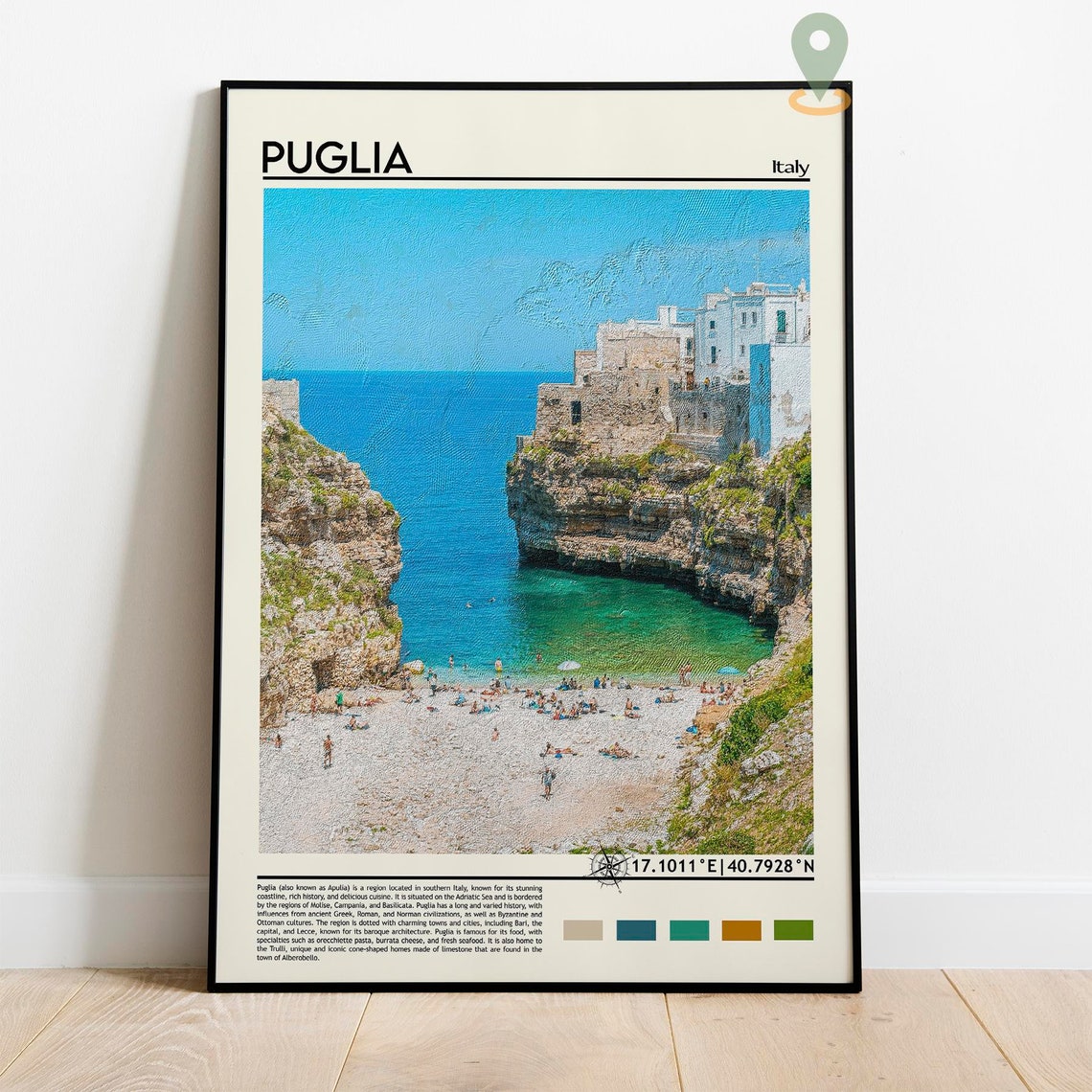 Puglia Print Puglia Poster Puglia Wall Art Puglia Travel Puglia Art Print Puglia Artwork Puglia Photo Puglia Italy Print Apulia Art - Image 2