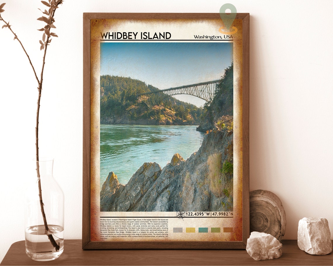 Whidbey Island Print Whidbey Island Poster Whidbey Island Wall Art Whidbey Island Travel Whidbey Island Art Print Washington Print - Image 6