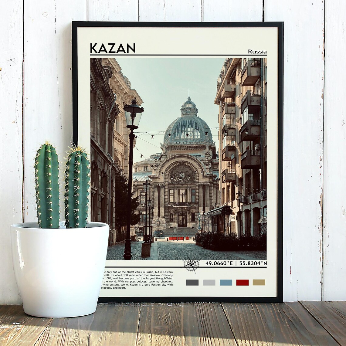 Kazan Russia Historic City Street Architecture Travel Poster - Image 5