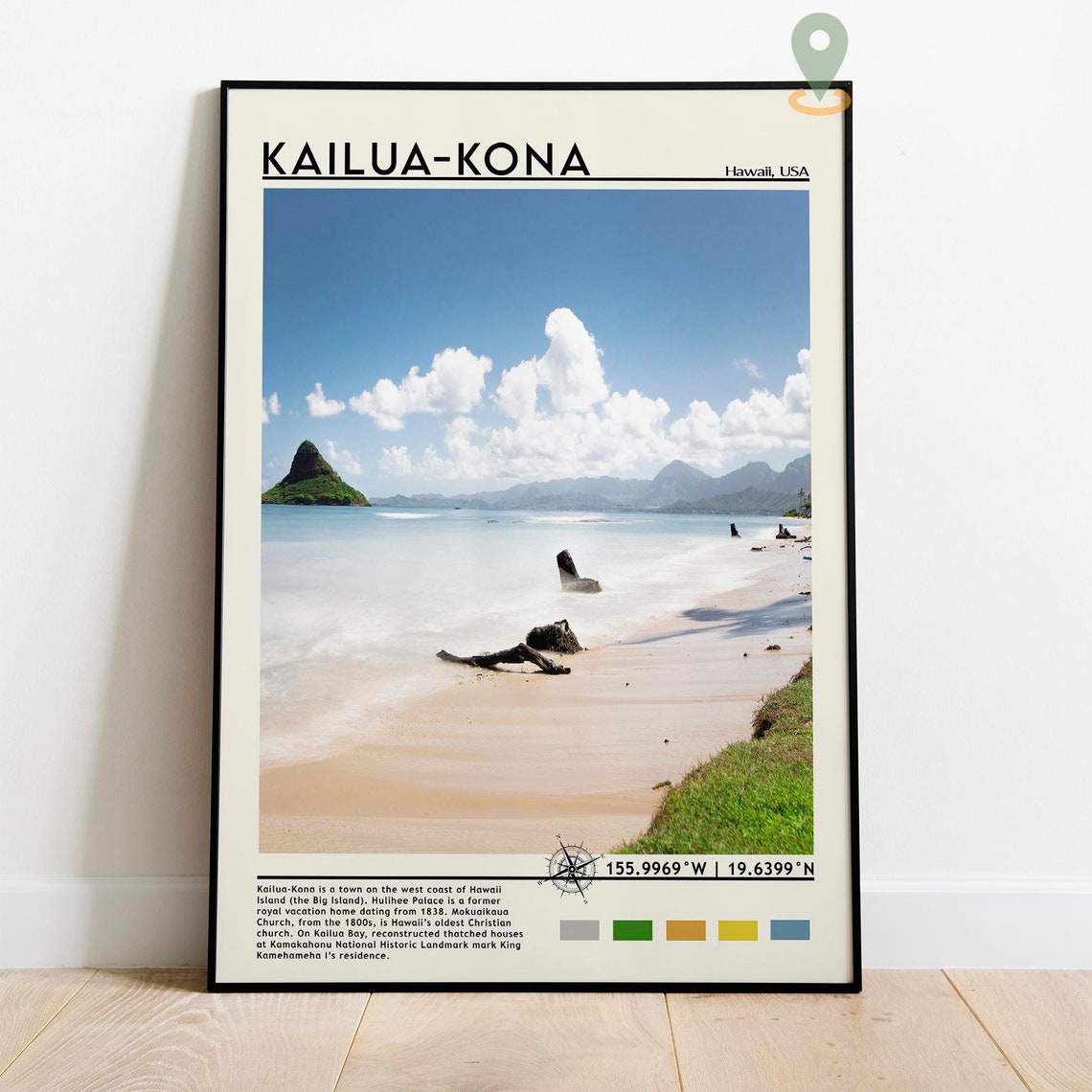 Vintage Poster Kailua Kona Print Kailua Kona Art Kailua Kona Poster Kailua Kona Photo Kailua Kona Poster Print Kailua Kona Decor - Image 2