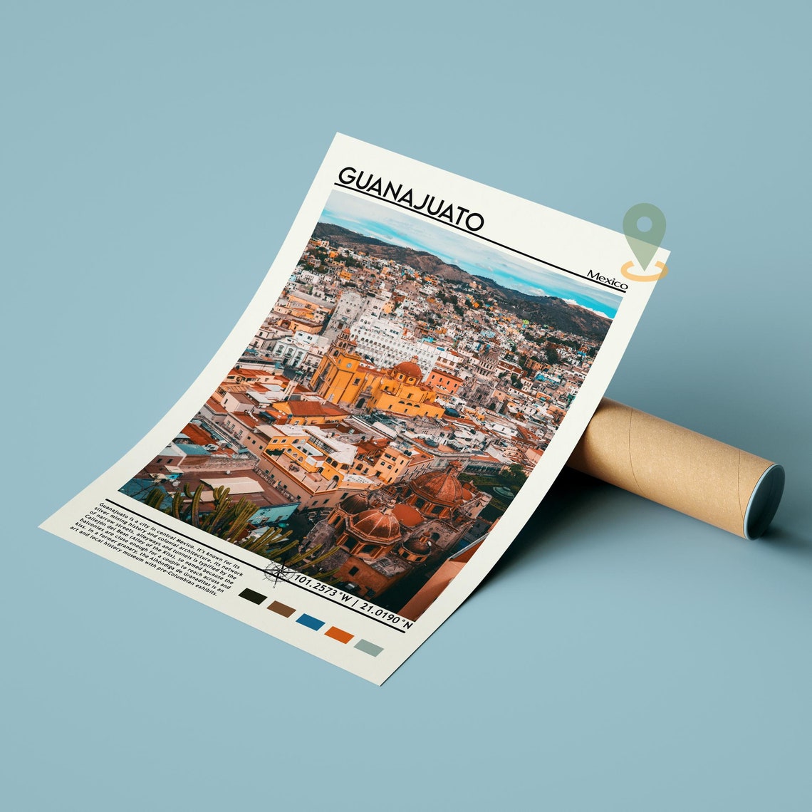 Guanajuato Print Vintage Poster Guanajuato Art Guanajuato Poster Guanajuato Photo Guanajuato Poster Print Mexico Poster Travel Gift - Image 2