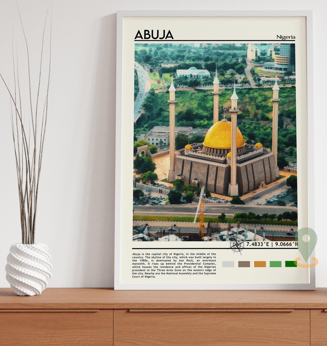 Abuja Print Abuja Art Abuja Poster Abuja Photo Abuja Poster Print Abuja Painting Nigeria Poster Abuja Art Work Abuja City Nigeria - Image 3
