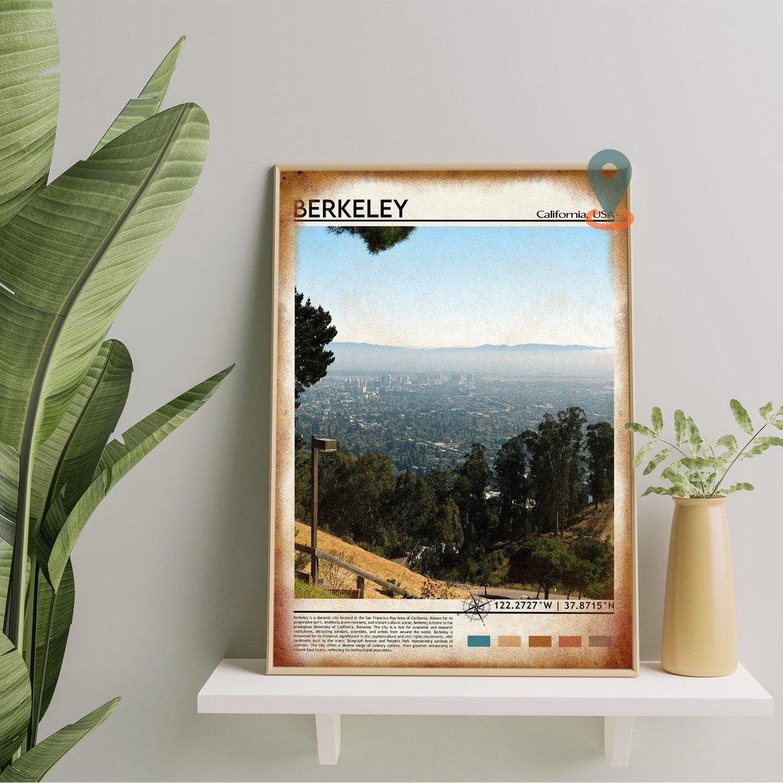 Berkeley California San Francisco Bay Hills View Photo Poster - Image 2
