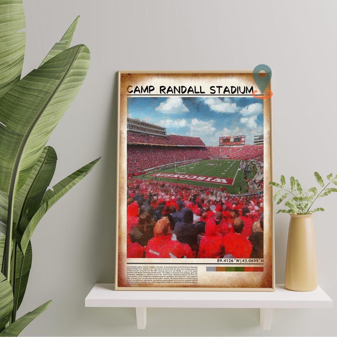 Camp Randall Stadium Wisconsin Badgers Game Day Crowd Art Poster - Image 5