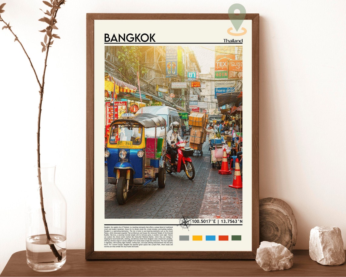 Bangkok Print Bangkok Poster Bangkok Wall Art Bangkok Travel Bangkok Art Print Bangkok Artwork Bangkok Photo Bangkok Thailand Print