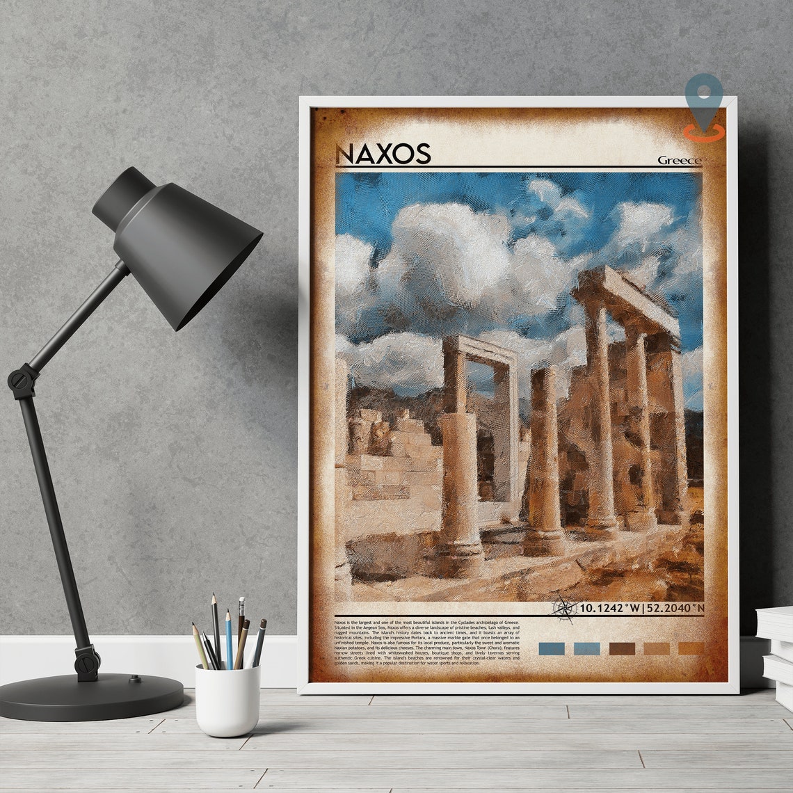 Naxos Print Naxos Poster Naxos Wall Art Naxos Travel Print Naxos Art Print Naxos Artwork Naxos Photo Greece Print Naxos Greece Gift - Image 4