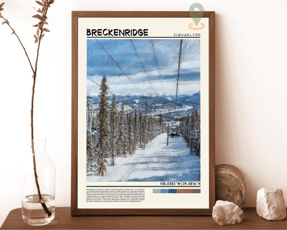 Breckenridge Ski Resort Breckenridge Print Breckenridge Poster Breckenridge Wall Art Breckenridge Travel Breckenridge Art Colorado