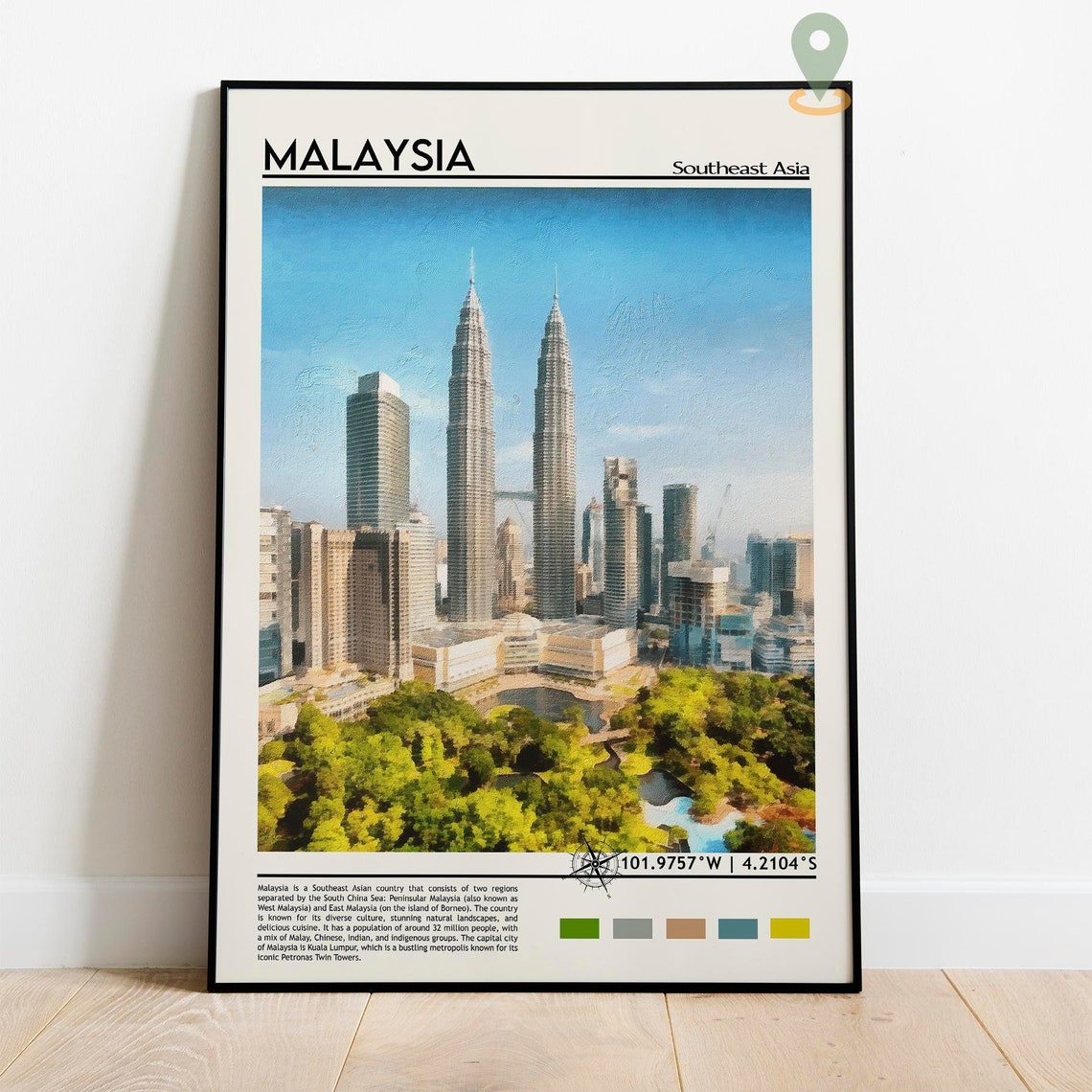 Malaysia Print Malaysia Photo Malaysia Poster Malaysia Painting Malaysia Artwork Malaysia City Kuala Lumpur Poster Malaysia Gift - Image 5