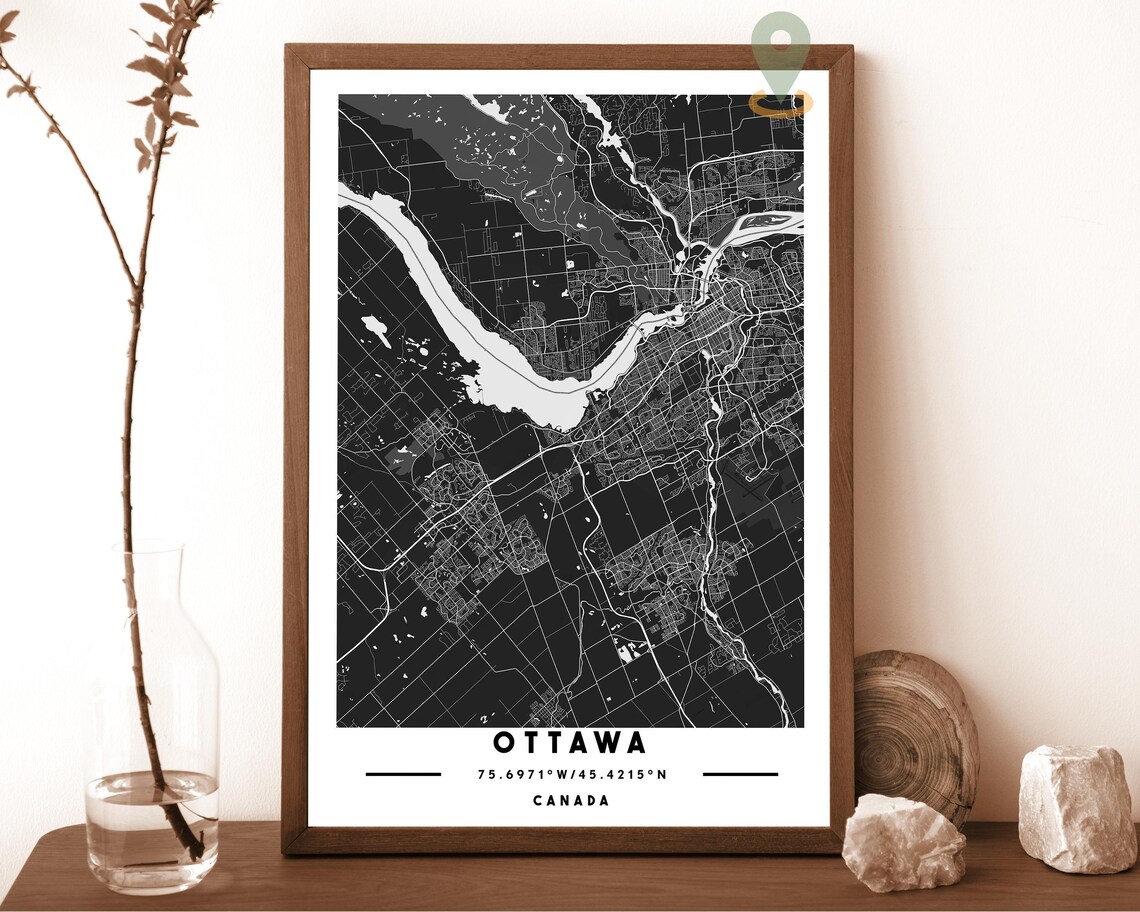 Ottawa Canada City Street Map Modern Minimal Art Print for Canadian Homes - Image 6