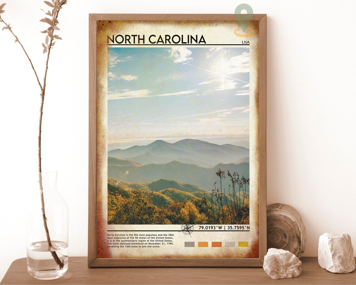 North Carolina Blue Ridge Mountains Scenic Travel Photo Poster - Image 6
