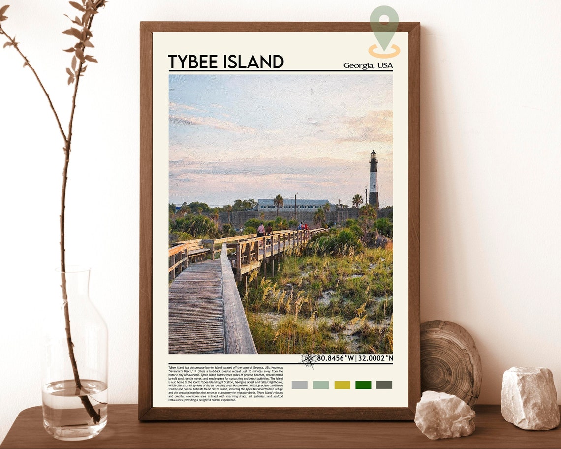 Tybee Island Georgia Lighthouse Boardwalk Beach Photo Poster