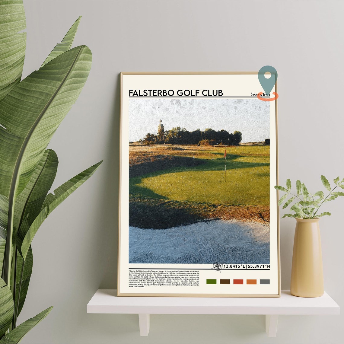 Falsterbo Golf Club Art Falsterbo Golf Club Artwork Falsterbo Golf Club Map Falsterbo Golf Club Photo Falsterbo Golf Club Poster - Image 2