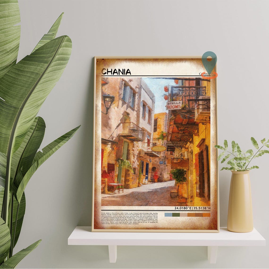 Chania Print Chania Wall Art Chania Poster Chania Photo Chania Poster Print Chania Travel Poster Chania Greece Crete Poster - Image 5