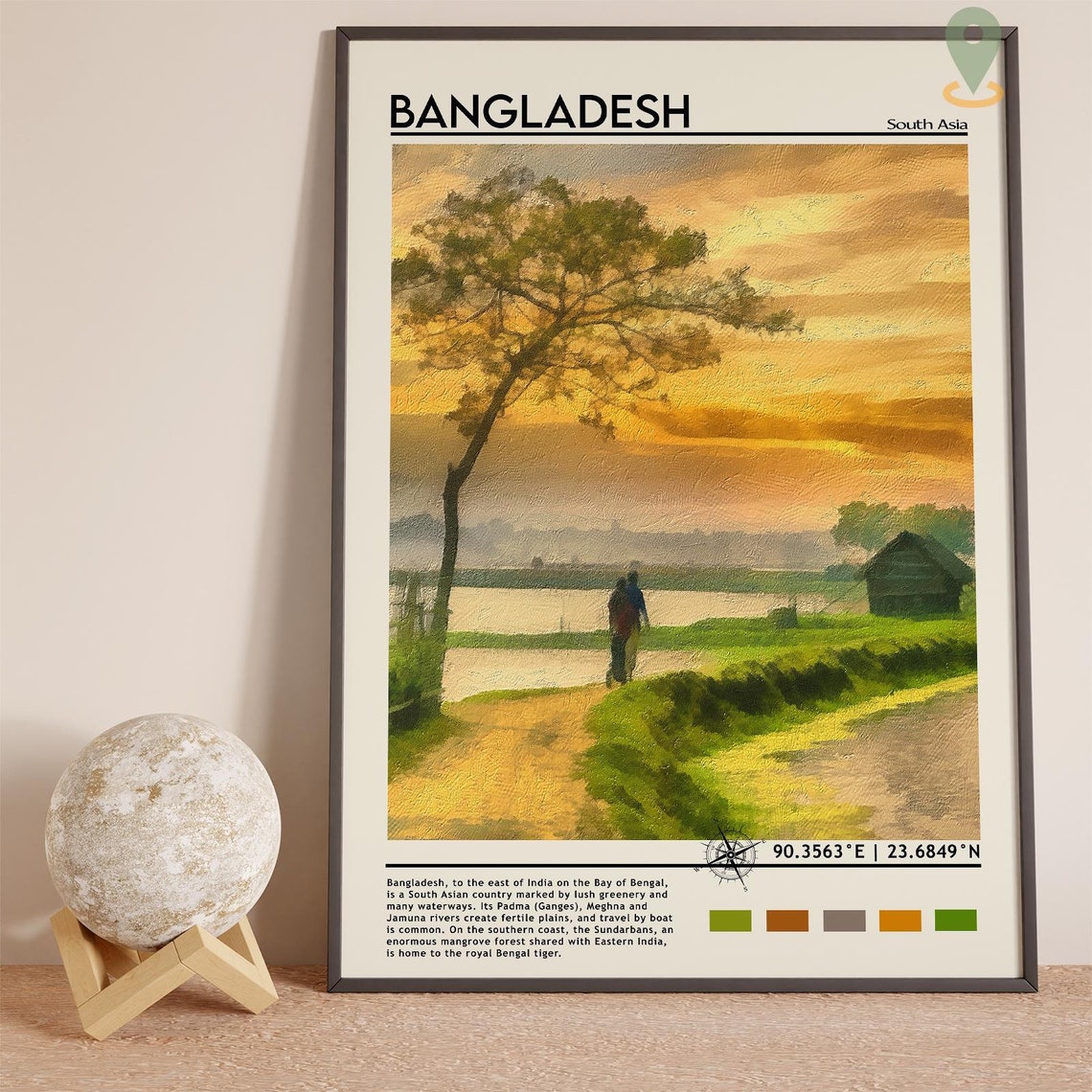 Bangladesh Print Bangladesh Photo Bangladesh Travel Poster Bangladesh Painting Bangladesh Artwork Bangladesh City Dhaka Poster - Image 2