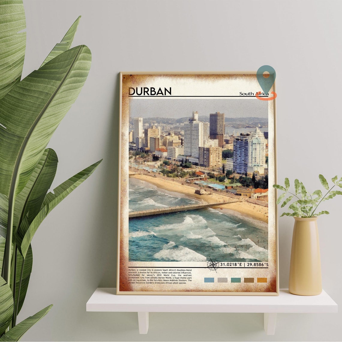 Durban Print Durban Poster Durban Wall Art Durban Travel Durban Art Print Durban Artwork Durban Photo Durban South Africa Print - Image 2
