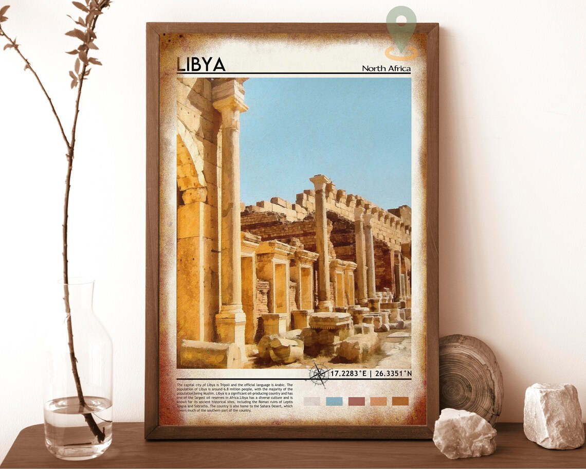 Libya North Africa Ancient Roman Ruins of Leptis Magna Poster - Image 6