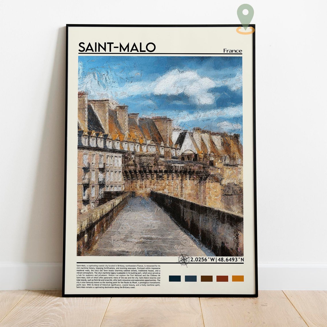 Saint Malo Print Saint Malo Poster Saint Malo Wall Art Saint Malo Travel Print Saint Malo Art Print Saint Malo Artwork France Print - Image 4