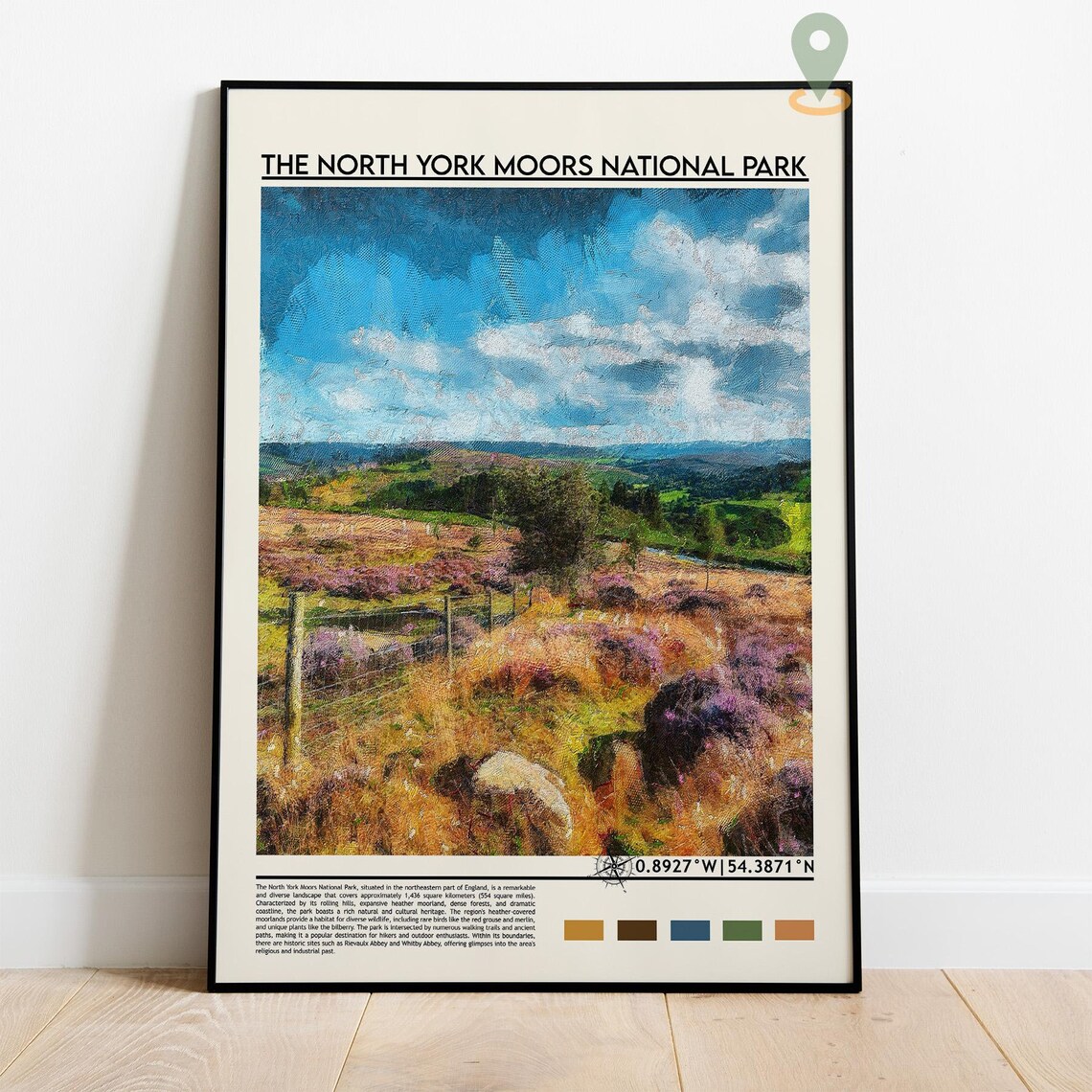 North York Moors England Heather Moorland Scene Art Print for Countryside Lovers - Image 2