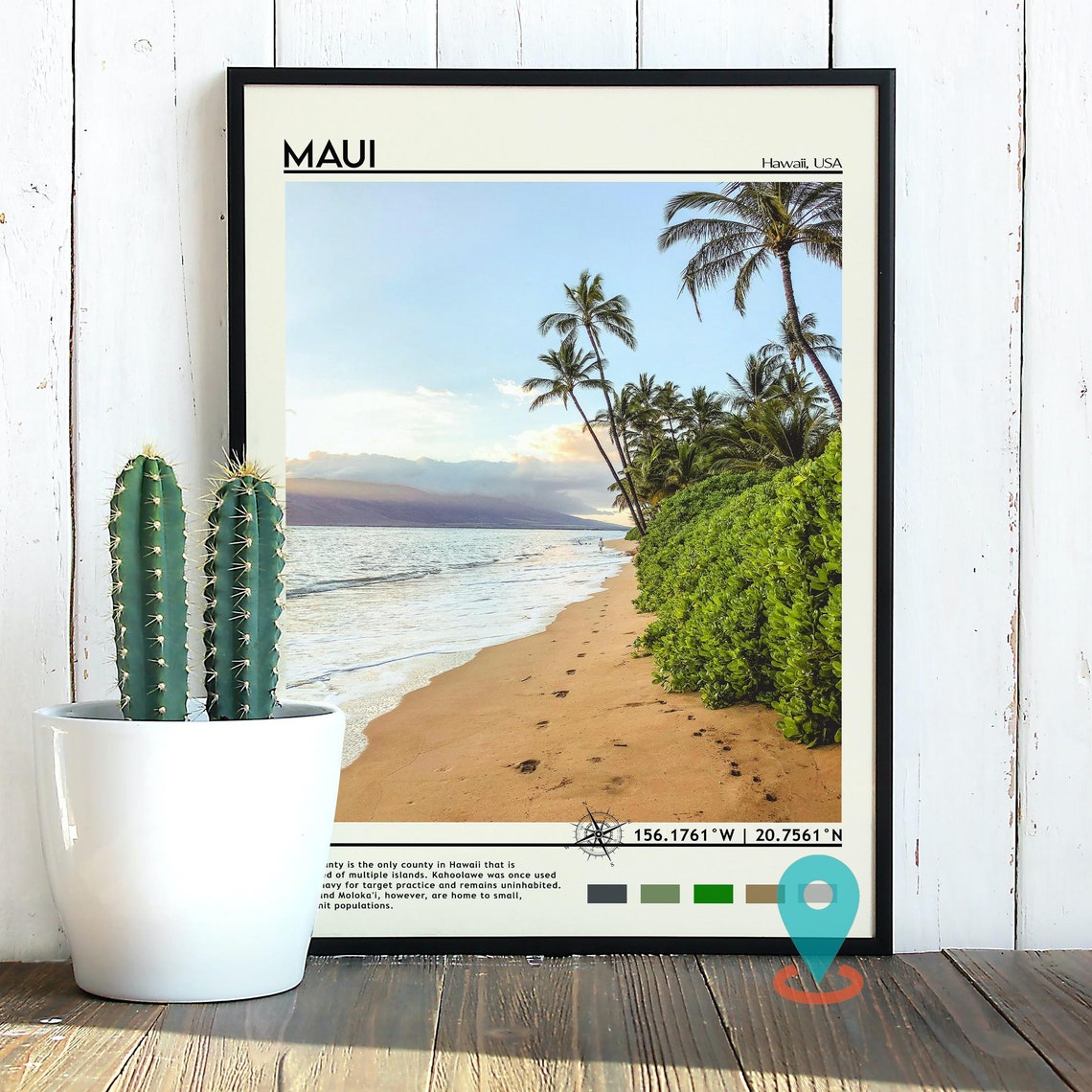 Maui Travel Poster Maui Print Maui Wall Art Maui Vintage Poster Maui Photo Maui Poster Print Maui Wall Decor Hawaii Poster Print - Image 4