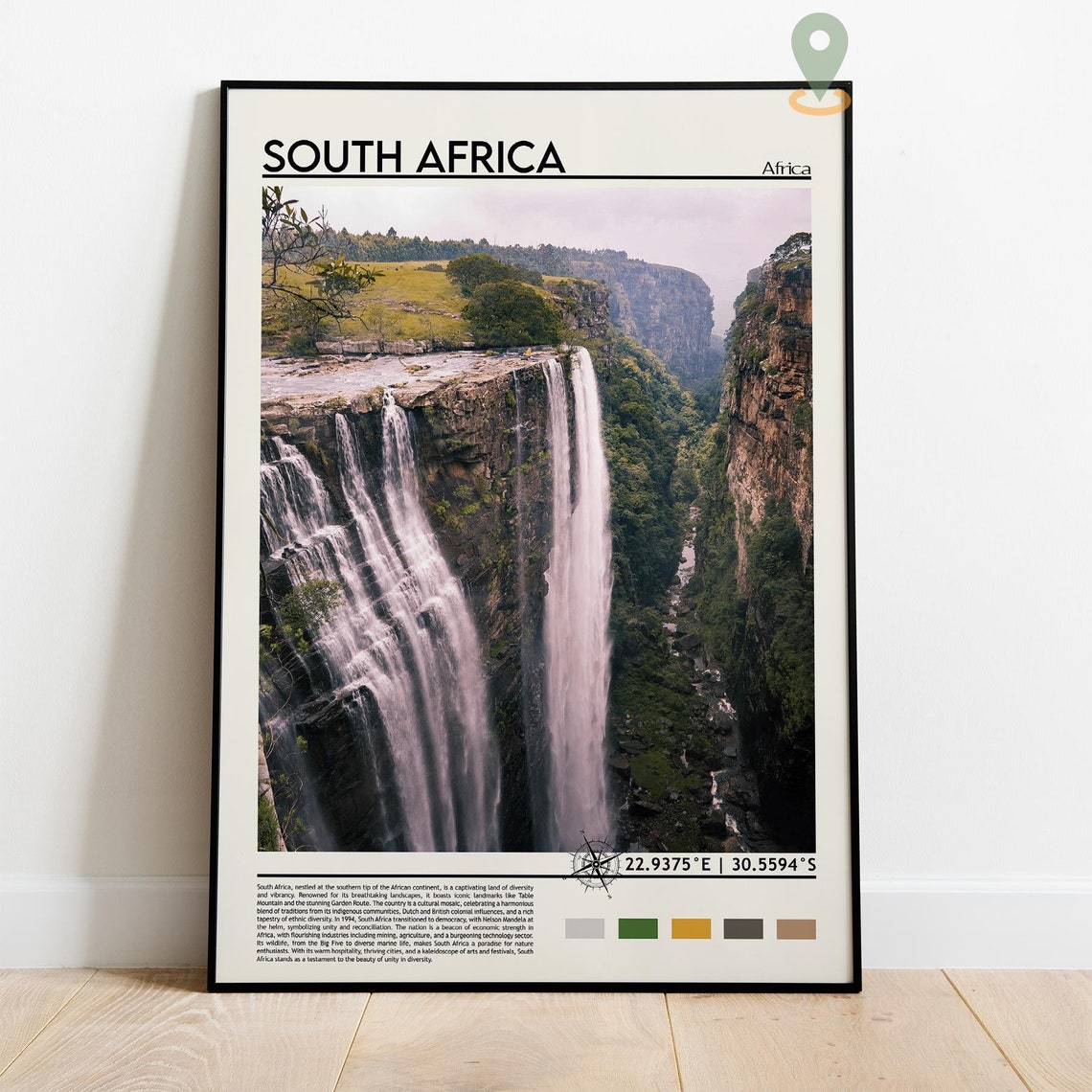 South Africa Print South Africa Poster South Africa Wall Art South Africa Travel South Africa Art Print South Africa Artwork Jozi Art - Image 4