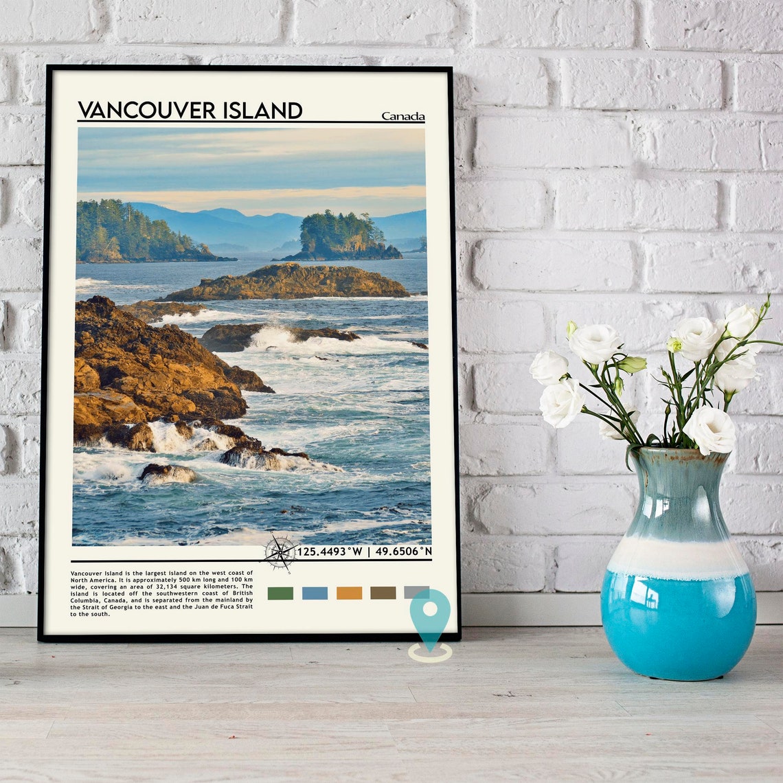 Vancouver Island Canada Rocky Pacific Coast Waves Travel Poster - Image 5