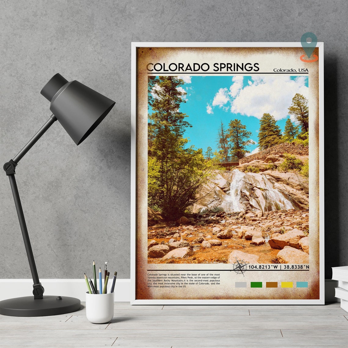 Colorado Springs Print Colorado Springs Poster Colorado Springs Wall Art Colorado Springs Travel Colorado Print Colorado Wall Art - Image 4
