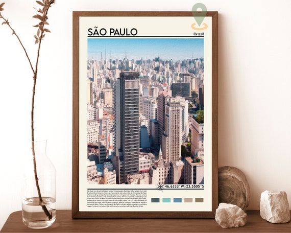 So Paulo Print So Paulo Poster So Paulo Wall Art So Paulo Travel So Paulo Art Print So Paulo Artwork So Paulo Photo Brazil