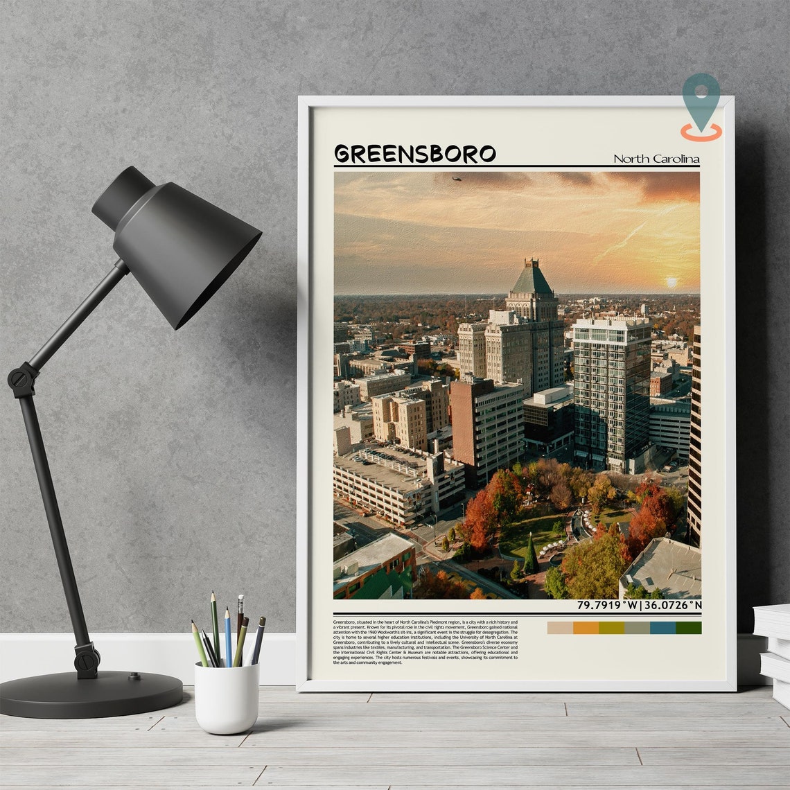 Greensboro Art Greensboro Artwork Greensboro Map Greensboro Photo Greensboro Poster Greensboro Print Greensboro North Carolina Art - Image 2
