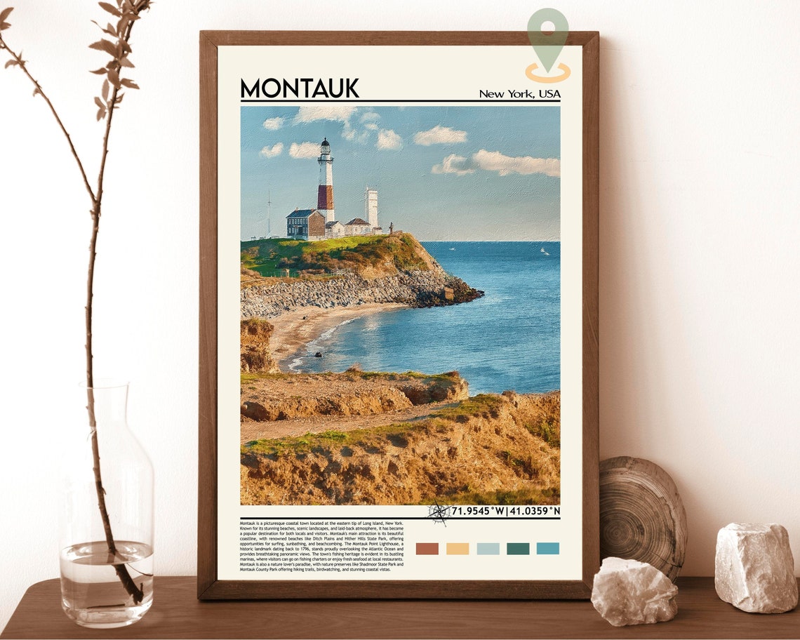Montauk Print Montauk Poster Montauk Wall Art Montauk Travel Montauk Art Print Montauk Artwork Montauk Photo Montauk New York Print