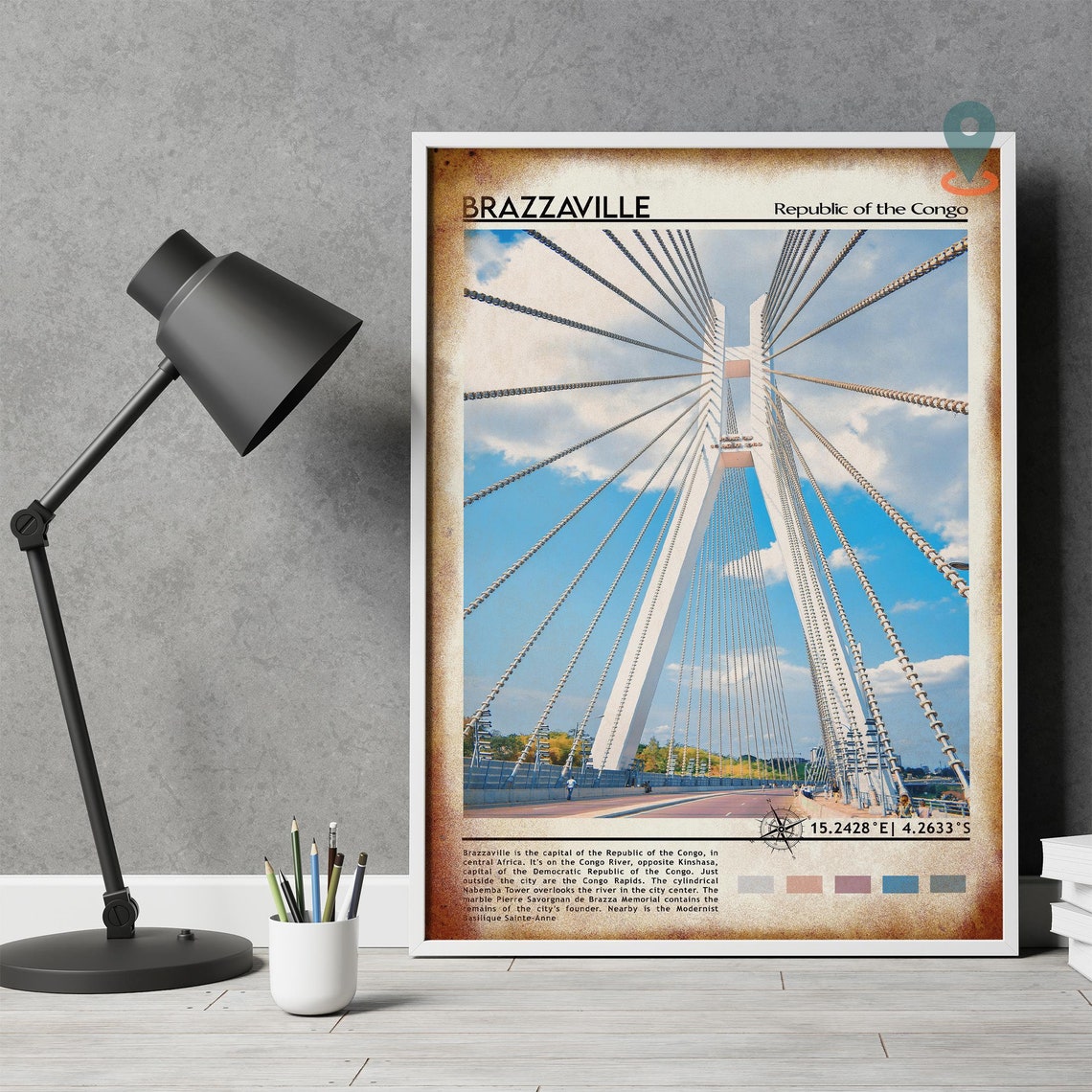 Brazzaville Print Brazzaville Art Brazzaville Poster Brazzaville Photo Brazzaville Poster Print Brazzaville Painting Congo Poster - Image 4