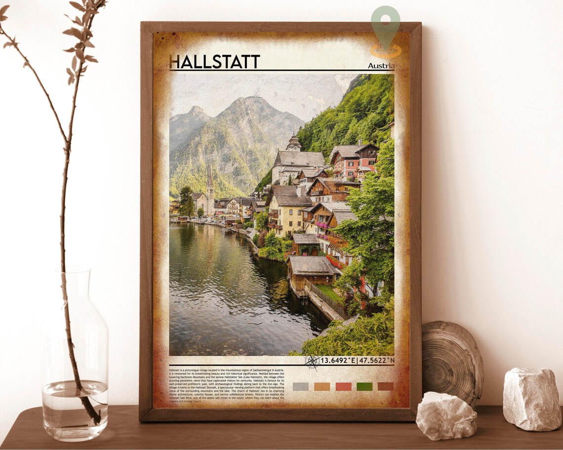 Hallstatt Austria Lakeside Village Alpine Travel Photo Poster - Image 6