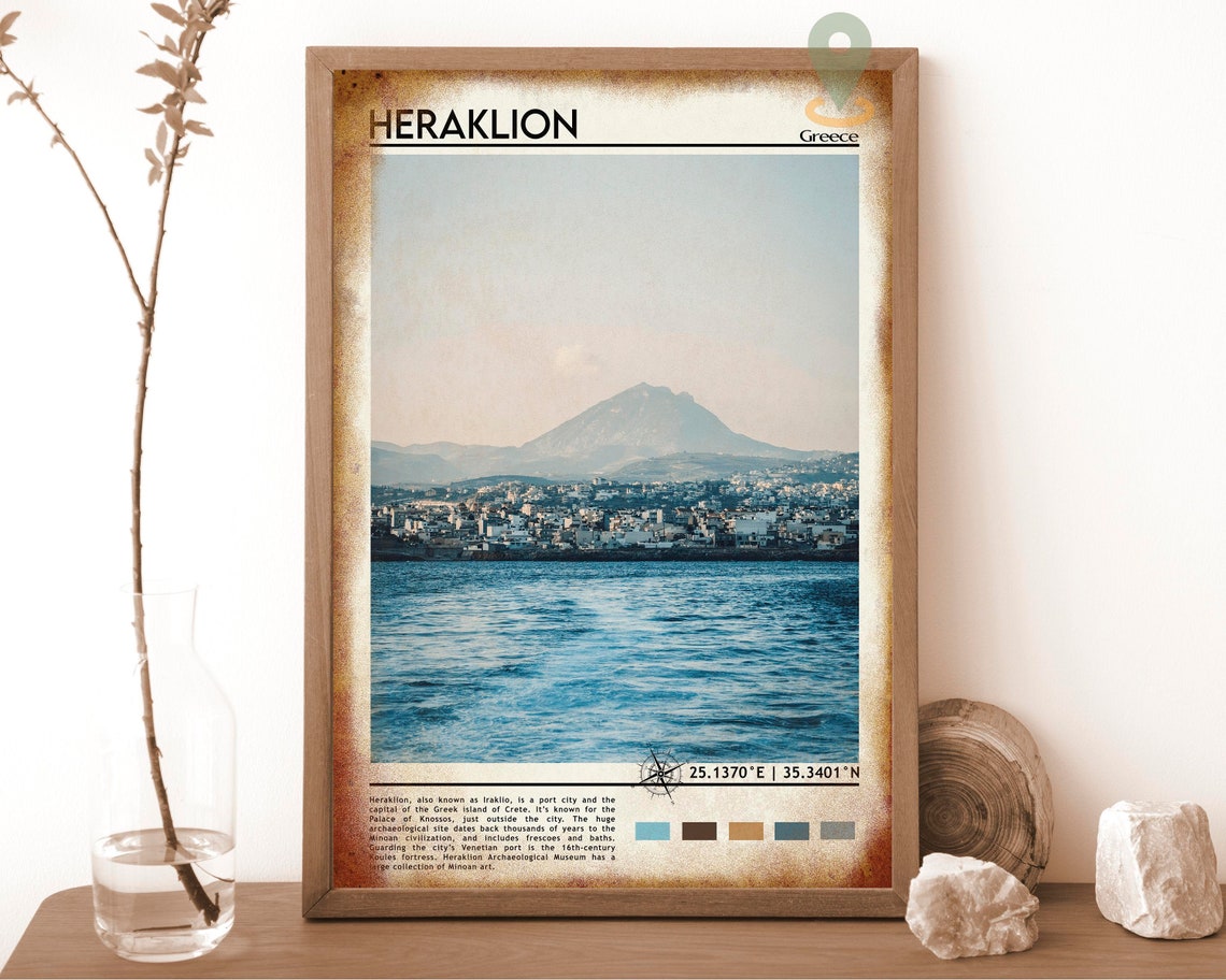 Heraklion Print Heraklion Art Heraklion Poster Heraklion Photo Heraklion Poster Print Heraklion Painting Greece Poster Crete Poster - Image 6