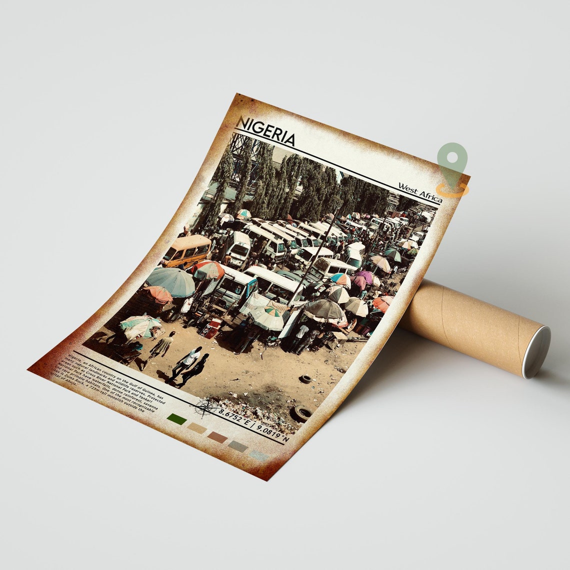 Nigeria Print Personalized Poster Nigeria Art Nigeria Poster Nigeria Photo Nigeria Poster Print Nigeria Painting Lagos Travel Poster - Image 4