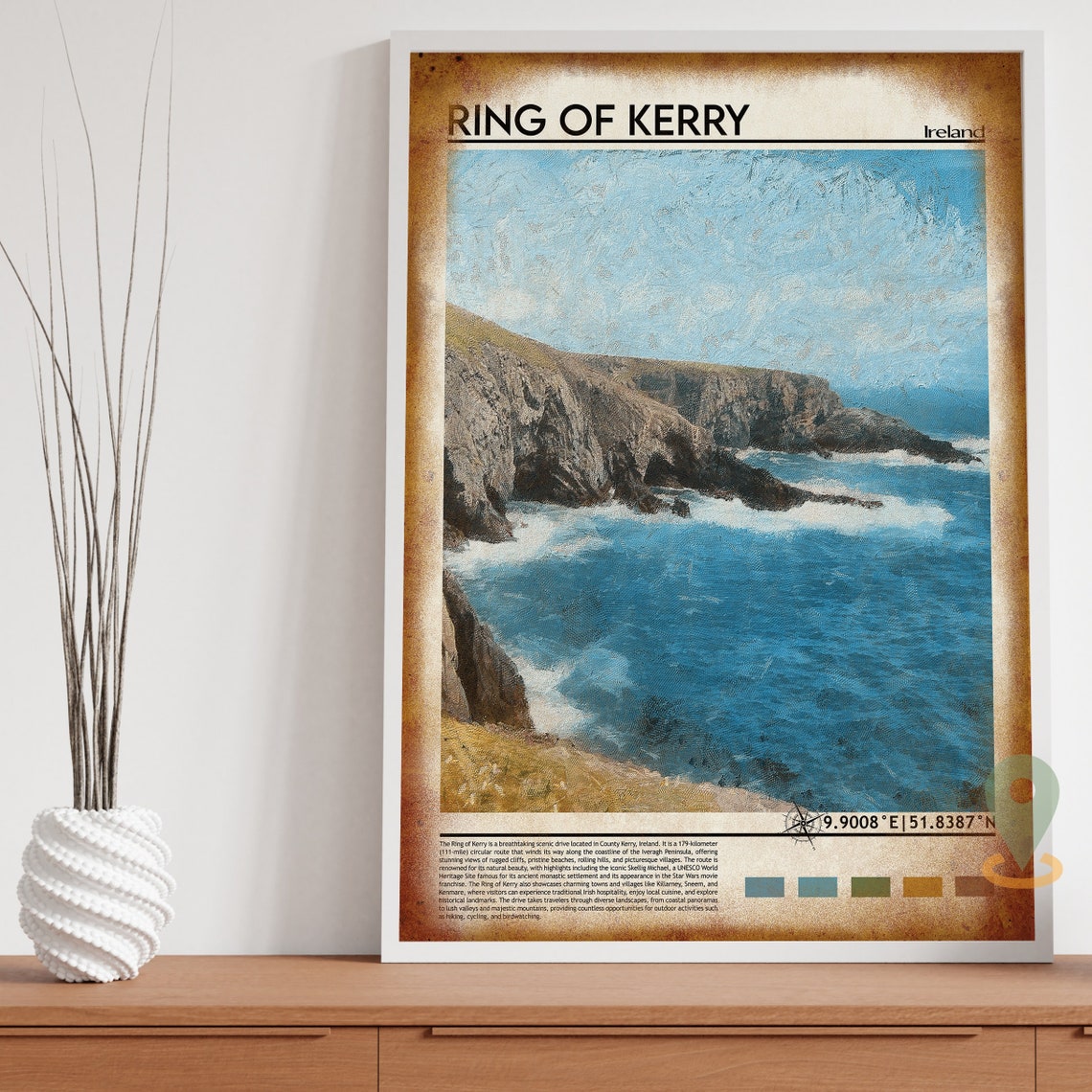 Ring Of Kerry Print Ring Of Kerry Poster Ring Of Kerry Wall Art Ring Of Kerry Travel Print Ring Of Kerry Art Print Ring Of Kerry Art - Image 4