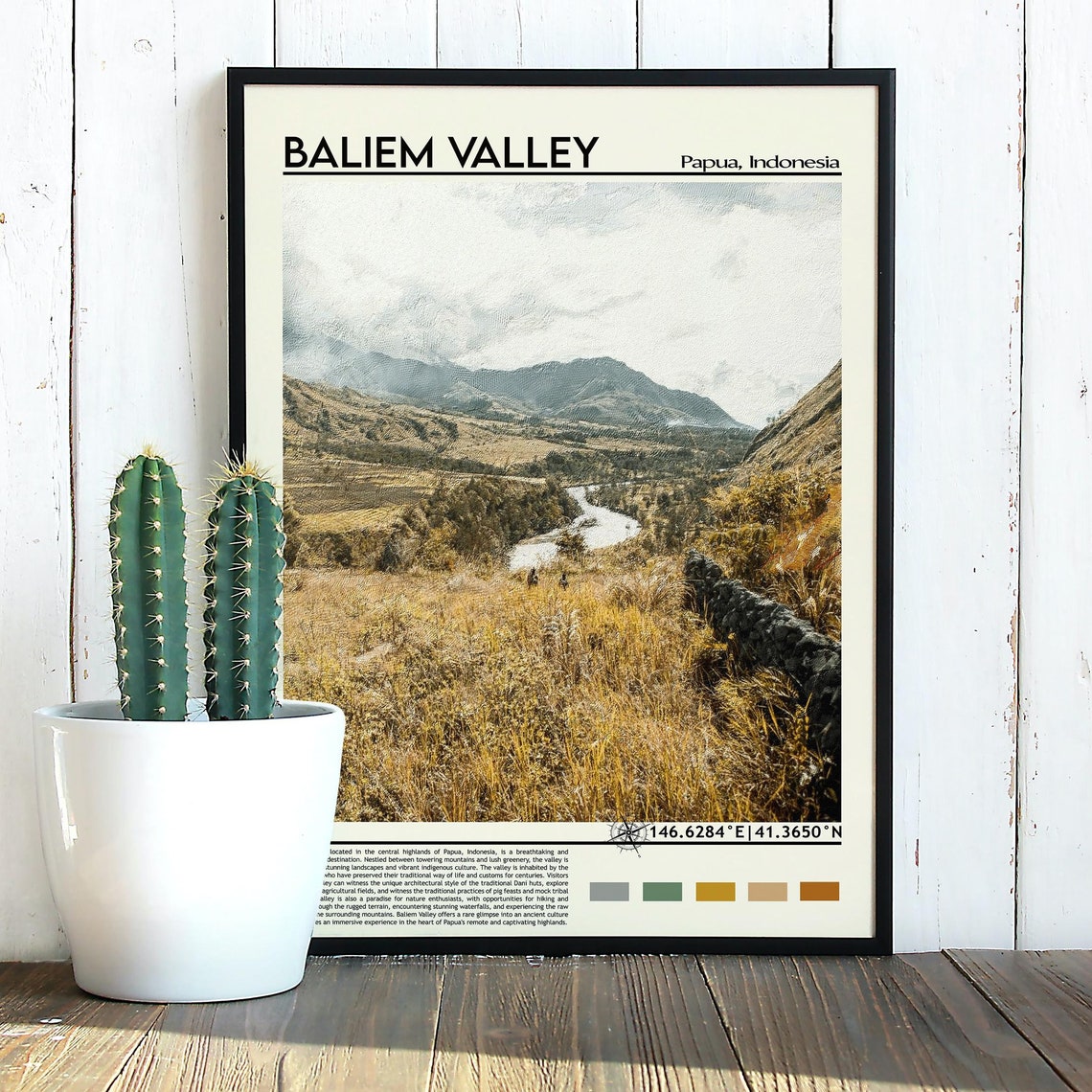 Baliem Valley Print Baliem Valley Poster Baliem Valley Wall Art Baliem Valley Travel Baliem Valley Art Print Indonesia Print - Image 3