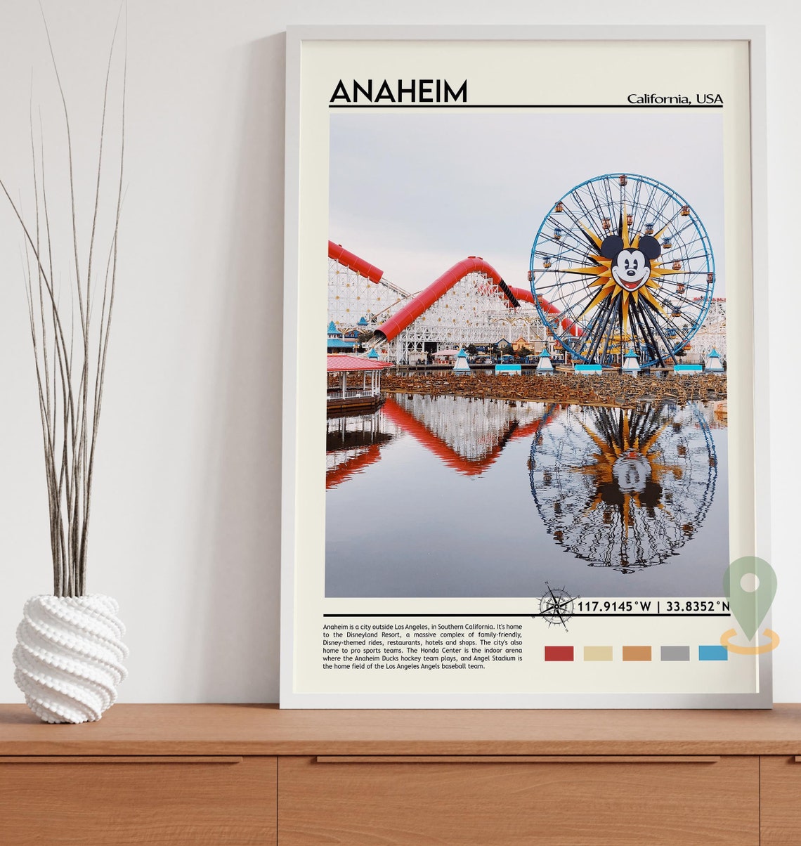 Anaheim Print Anaheim Poster Anaheim Wall Art Anaheim Travel Anaheim Art Print Anaheim Artwork Anaheim Photo Anaheim California Print - Image 2