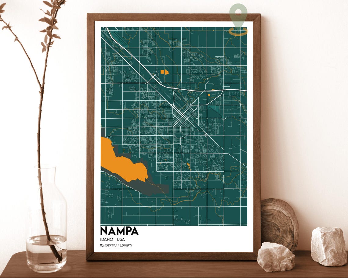 Nampa Map Nampa Map Print Nampa Wall Art Nampa Travel Poster Nampa Poster Nampa Photo Nampa City Map Nampa Idaho Poster - Image 4