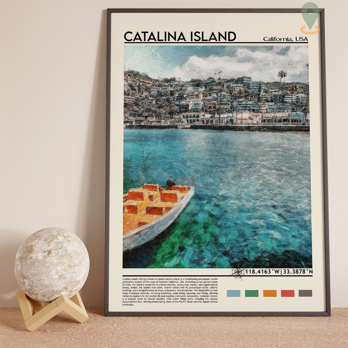 Santa Catalina Island Travel Poster Santa Catalina Island Wall Art Santa Catalina Poster Print Santa Catalina Photo Santa Catalina Decor - Image 3