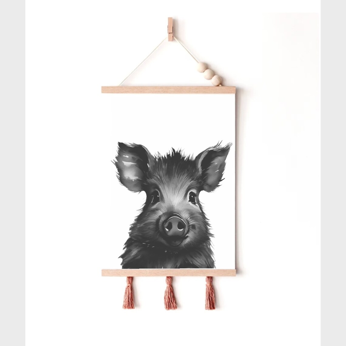 Adorable Baby Hippo In Bathtub Watercolor Kids Bathroom Poster - Image 3