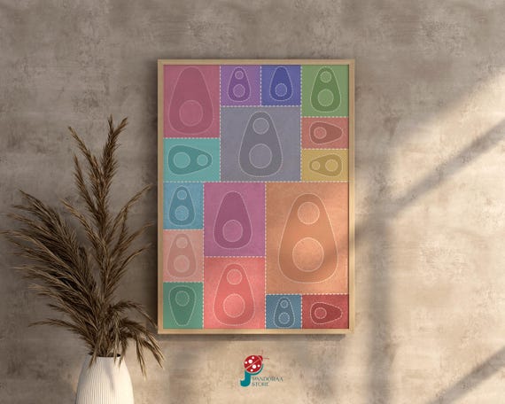 Modern Colorful Geometric Wall Art I Abstract Shape Boho Modern Wall Decor Living Room Gift Jpg Home Decor Print