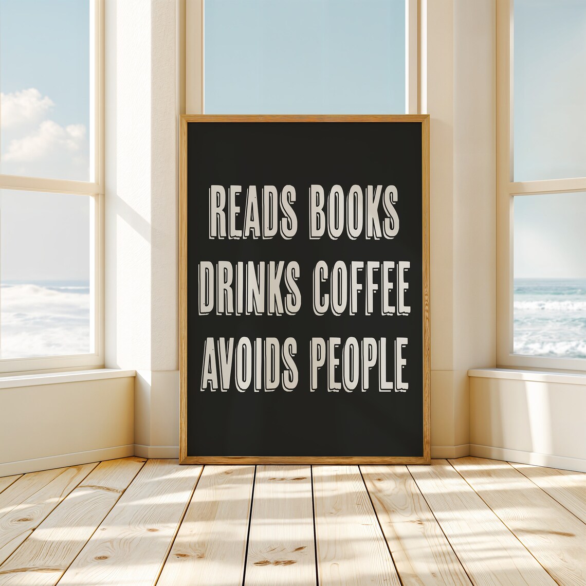 Reads Books Avoid People - Wall Art Print - Image 2