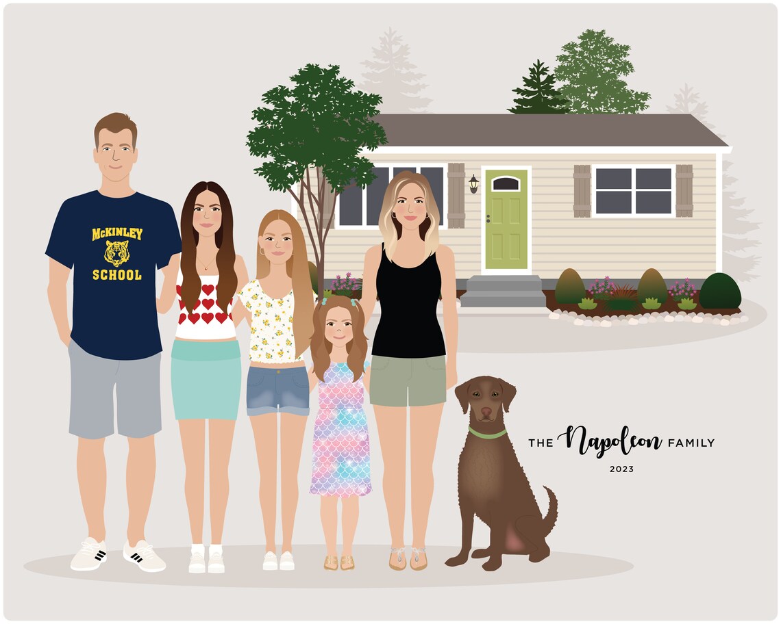 Custom Family Portrait, Additional Person - Image 3