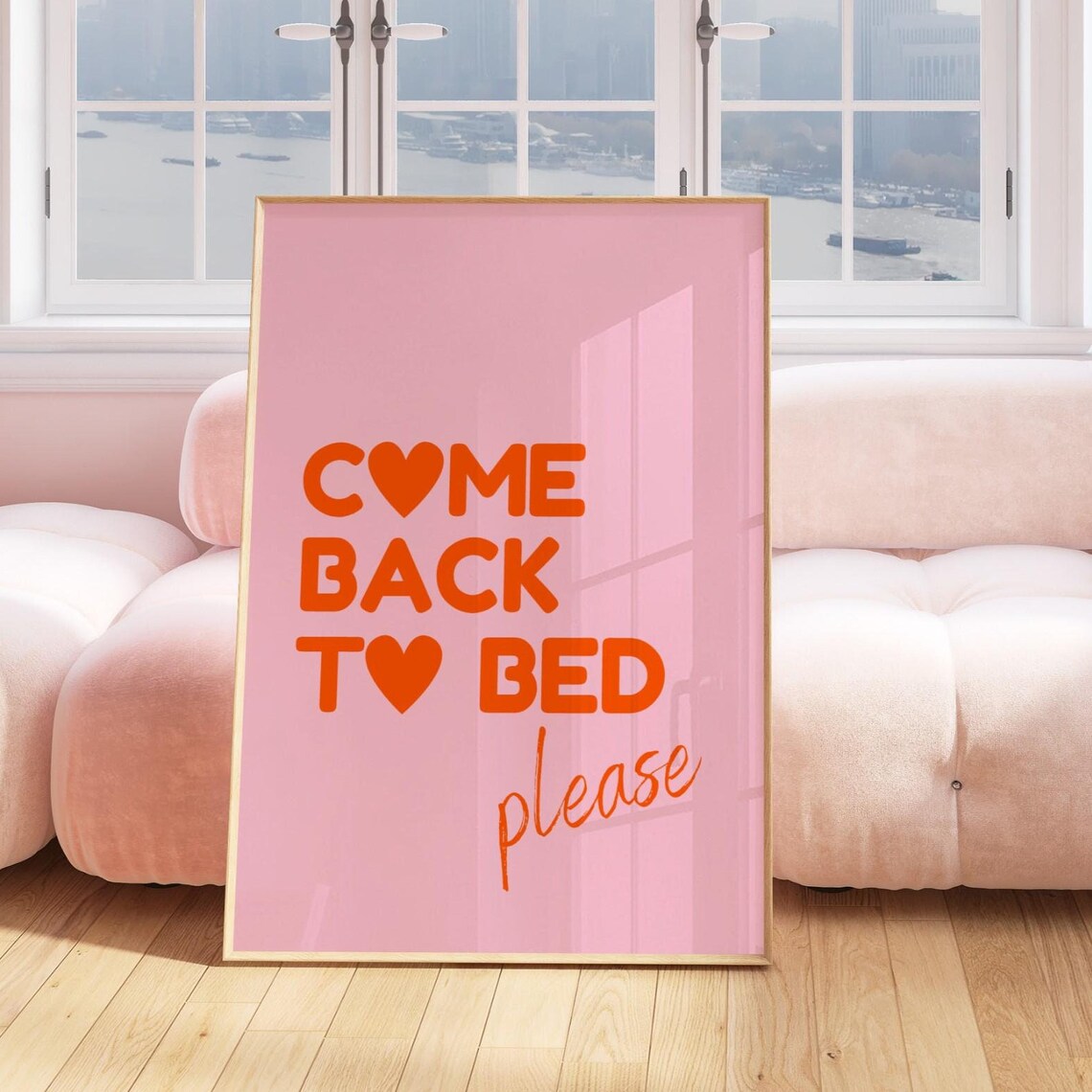 Come Back To Bed Couples Quote Art Print - Image 5