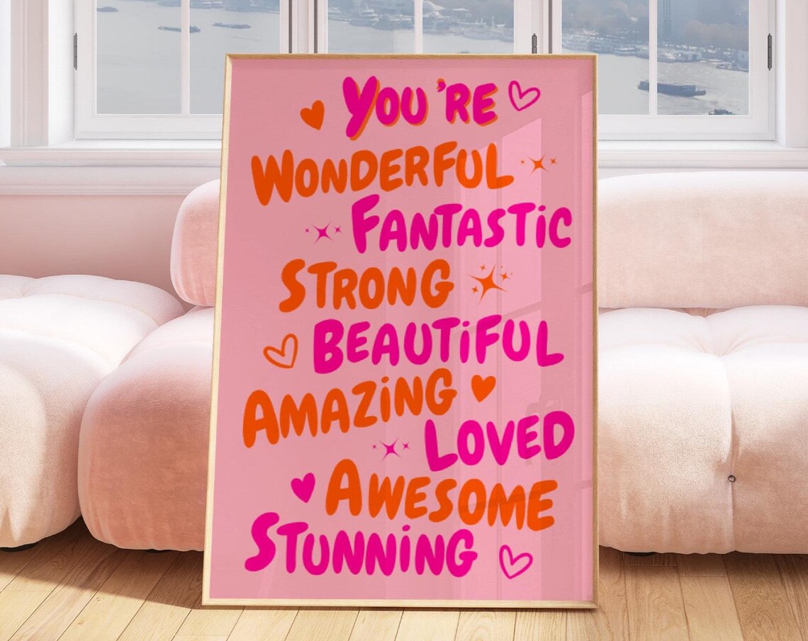 You Are Amazing Funky 70s Retro Art Print - Image 4