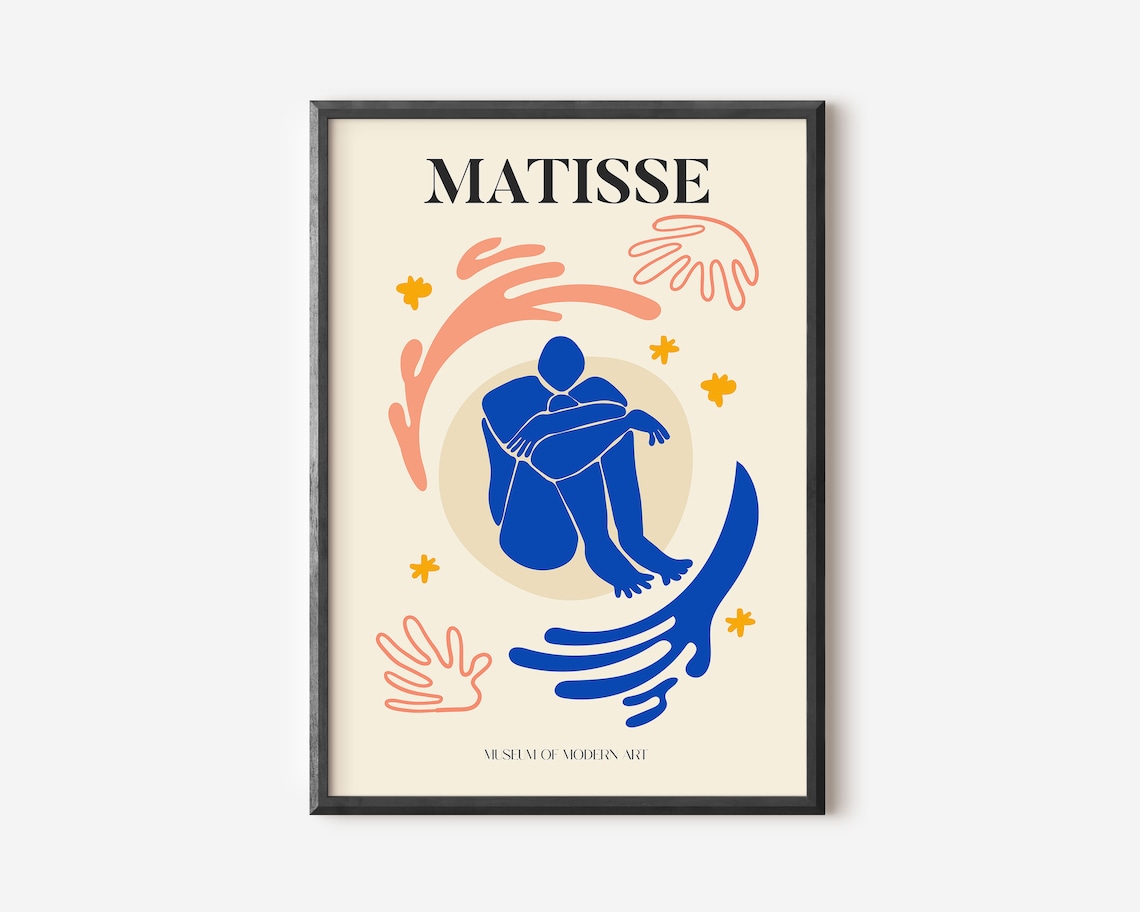 Henri Matisse Exhibition Poster, Boho Garden Scenery