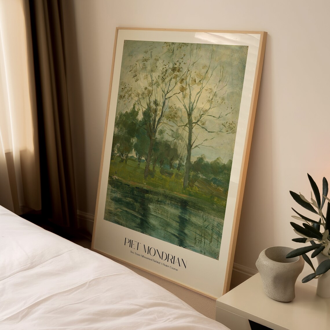 Piet Mondrian Two Trees Water Course Exhibition Gallery Poster - Image 3