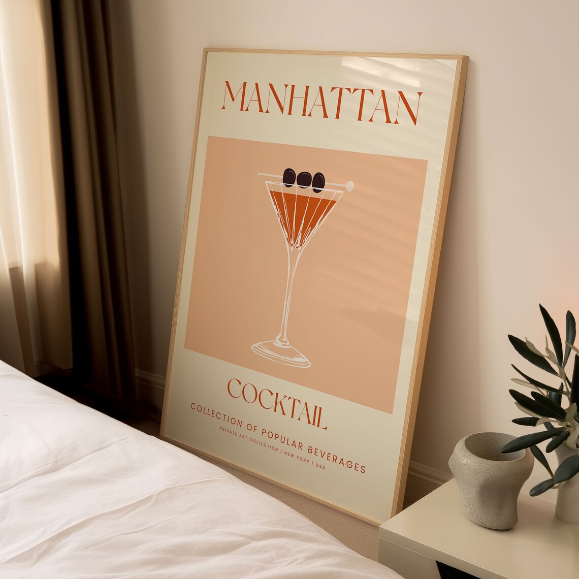 Manhattan Cocktail Recipe, Vintage Modern Eclectic Decor - Image 4