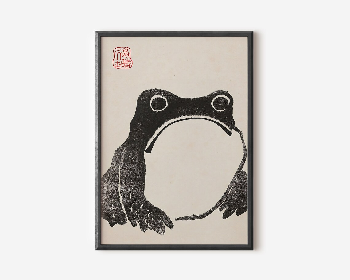 Matsumoto Hoji Frog, Vintage Japanese Exhibition Poster